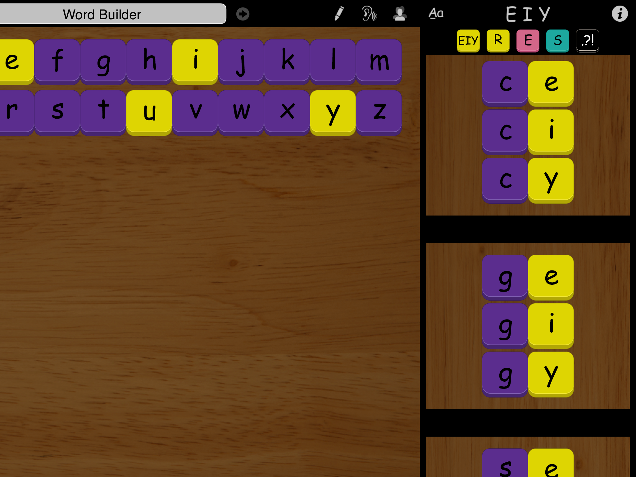TacTilesApp E I Y Pallet