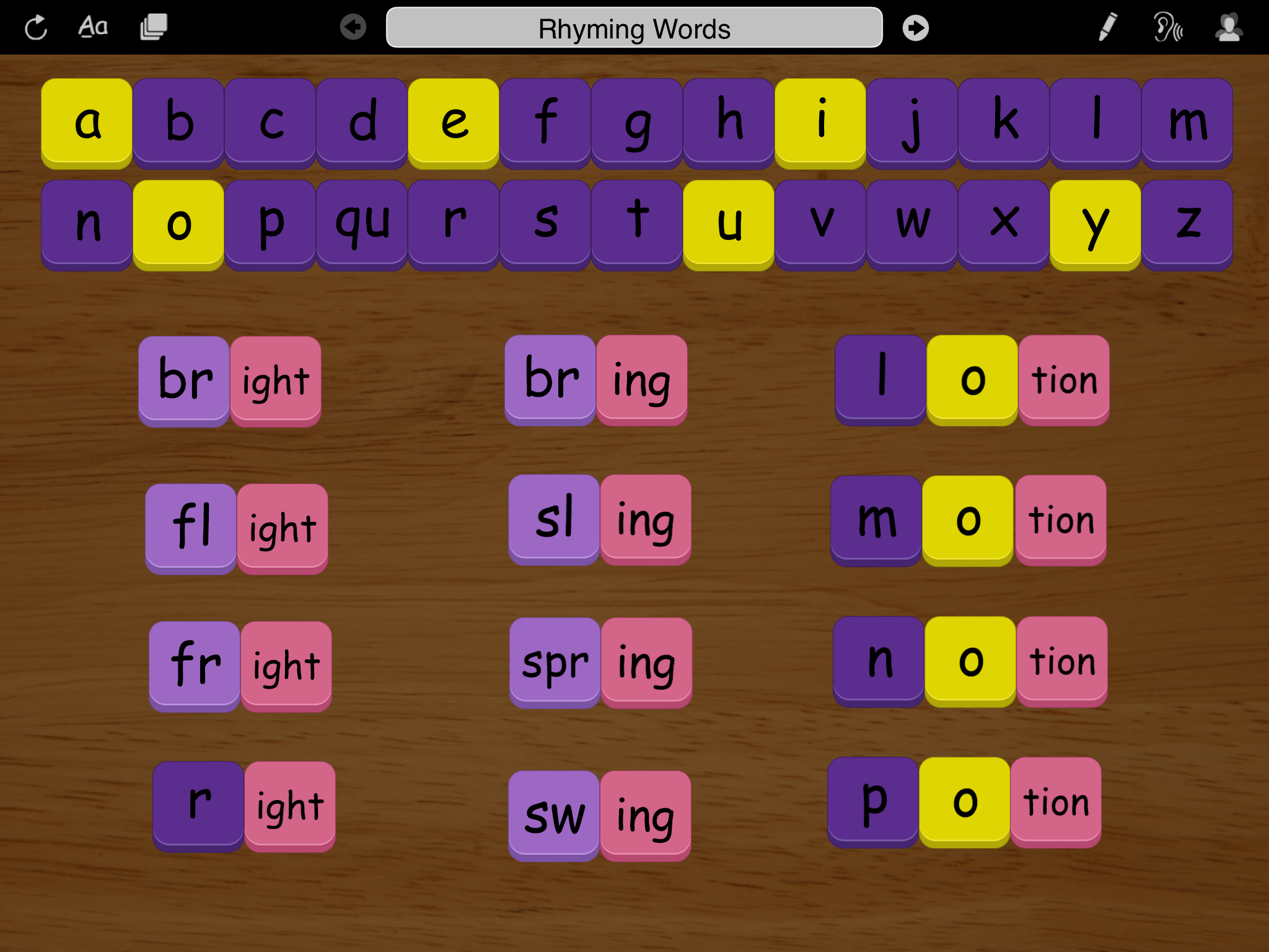 TacTilesApp - see Rhyming